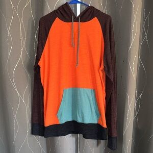 👙American Eagle Outfitters Men’s Large Colorblock Pullover Hoodie